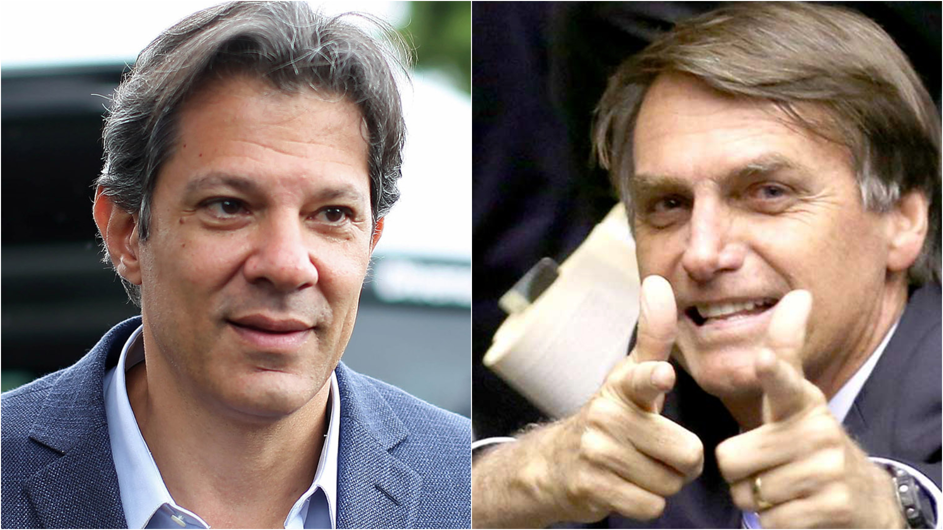 Ibope: Distância entre Bolsonaro e Haddad cai para apenas 6 pontos