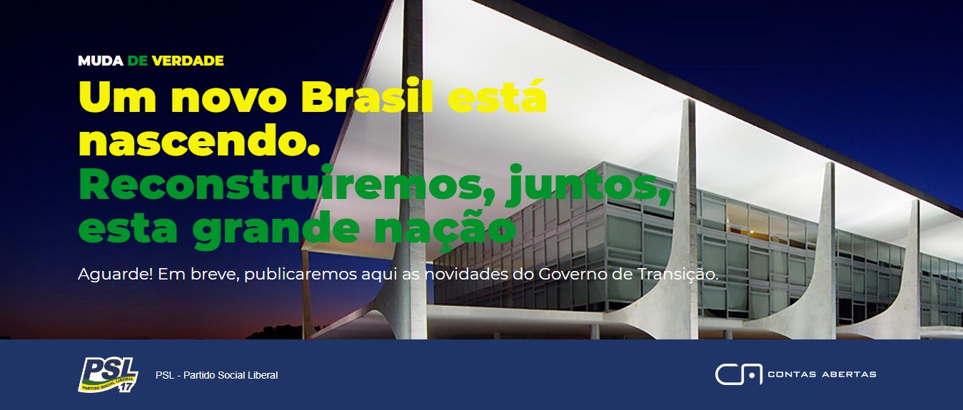 PSL lança “portal da transição” com decisões de Jair Bolsonaro