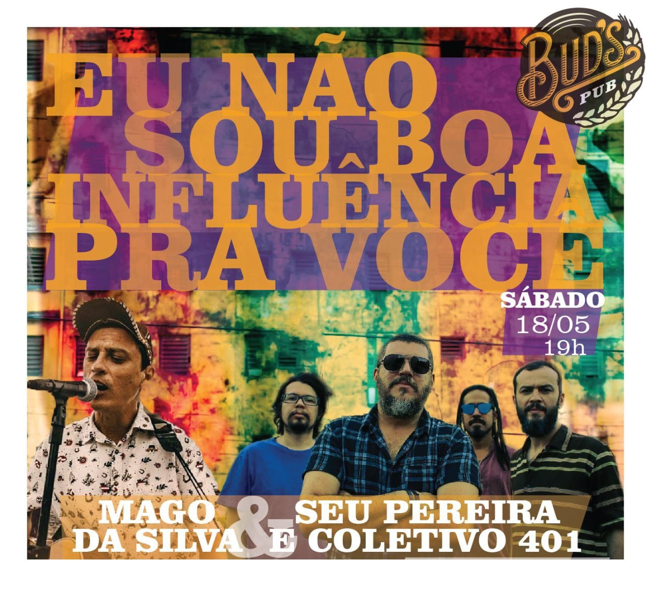 Mago da Silva e Seu Pereira fazem show no Bud's Pub no sábado