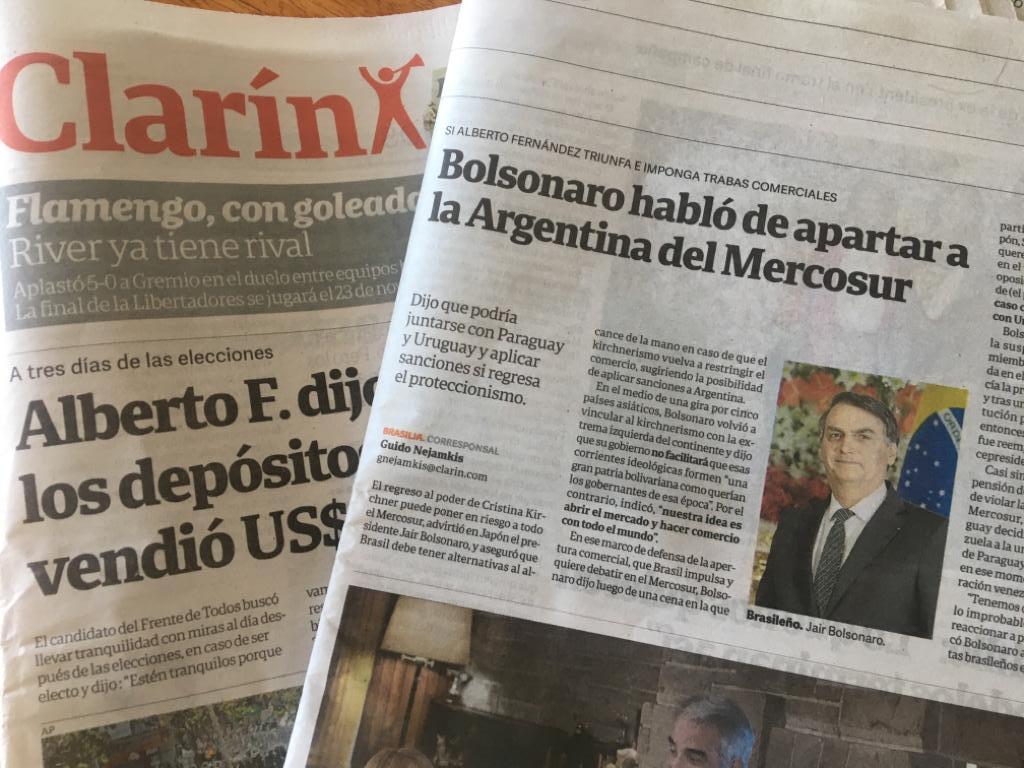 Mídia argentina usa Bolsonaro para amedrontar eleitores   
