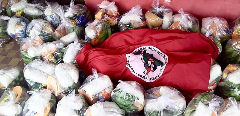 MST distribui 1,2 tonelada de alimentos para famílias carentes em Ceará-mirim