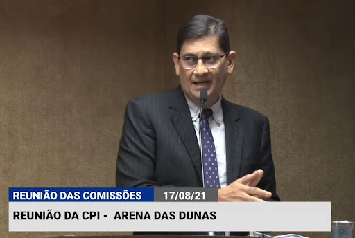 Divisão de receitas entre Arena das Dunas e Governo beneficiou empresa e deu prejuízo de R$ 16 milhões ao RN, aponta controlador na CPI