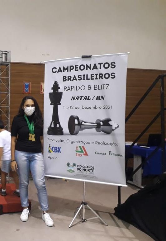Navegantina brilha e vence o brasileiro de Xadrez Blitz em Natal-RN