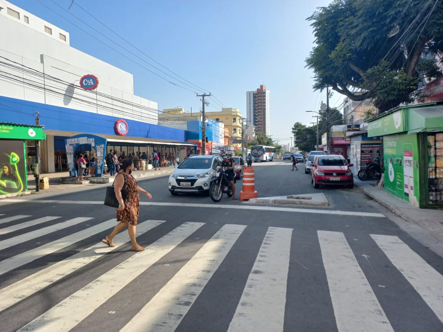 Avenida Rio Branco com loja C&A à esquerda I Foto: Mirella Lopes