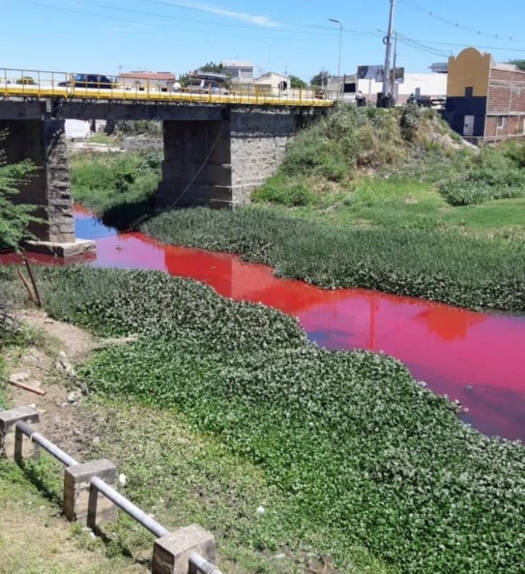 Fiscais visitam rio com água vermelha em Caicó e Idema aguarda resultado de teste