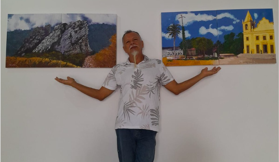 Osvaldo Oliveira estreia Exposição Itinerante com telas em aquarela que têm como inspiração as serras potiguares