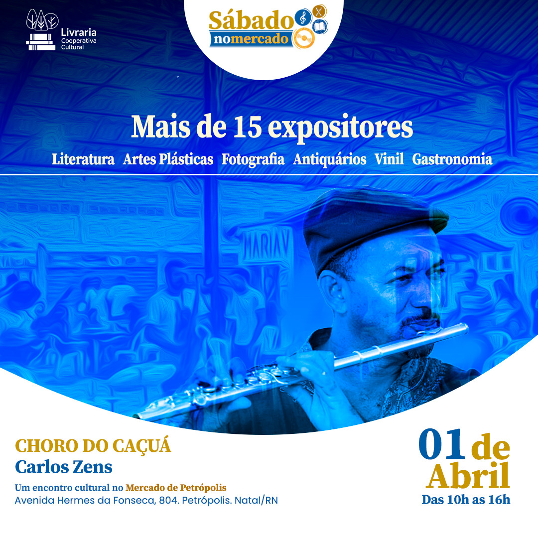 Coletivo de Sebos e Livraria Cooperativa Cultural levam literatura até o mercado de Petrópolis com o “Sábado no Mercado” neste sábado (01)