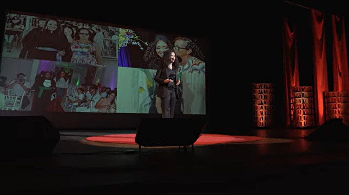 Eduarda Franklin, durante TEDx Talks
